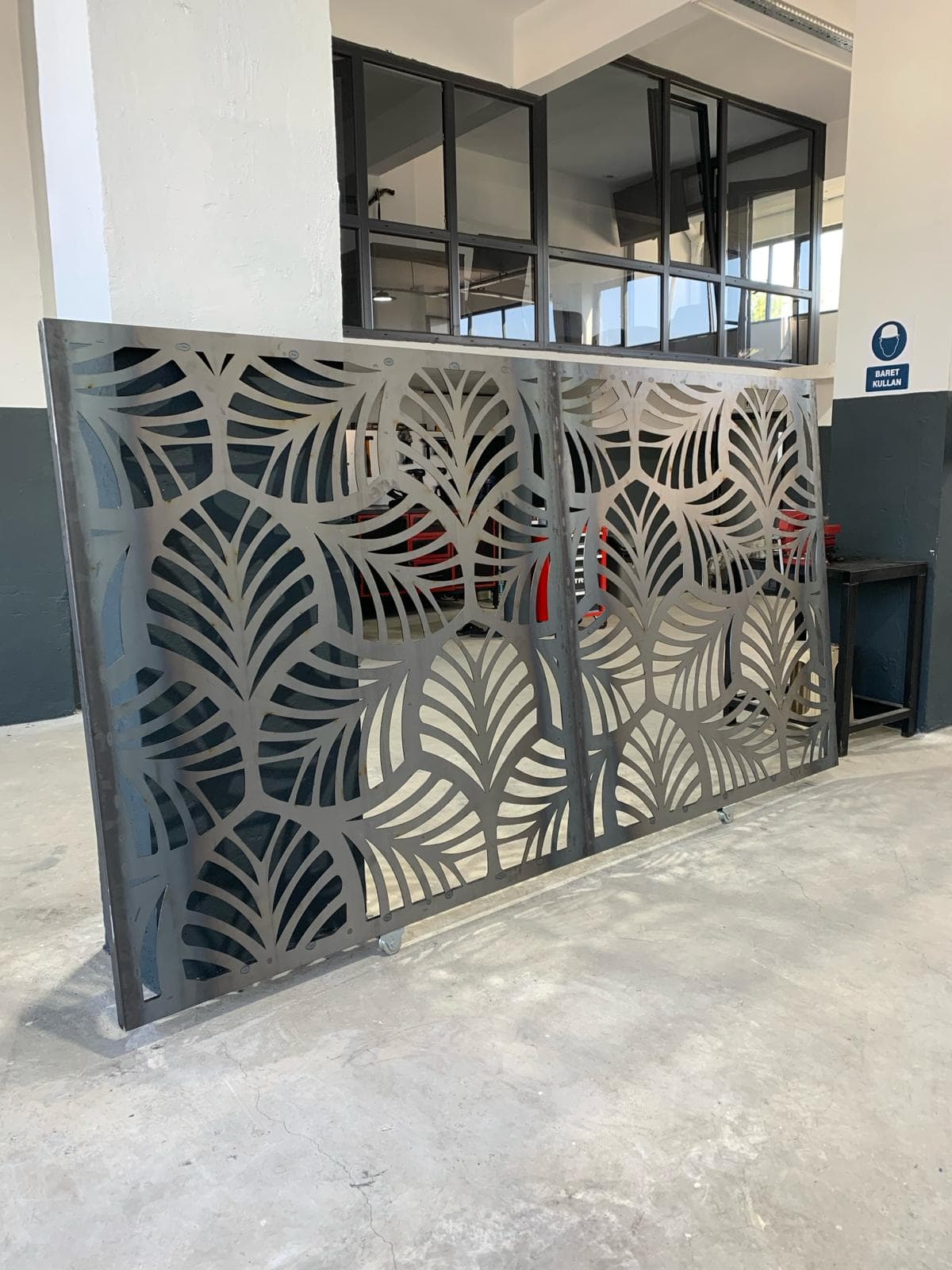 Lazer kesim organik desenli panel